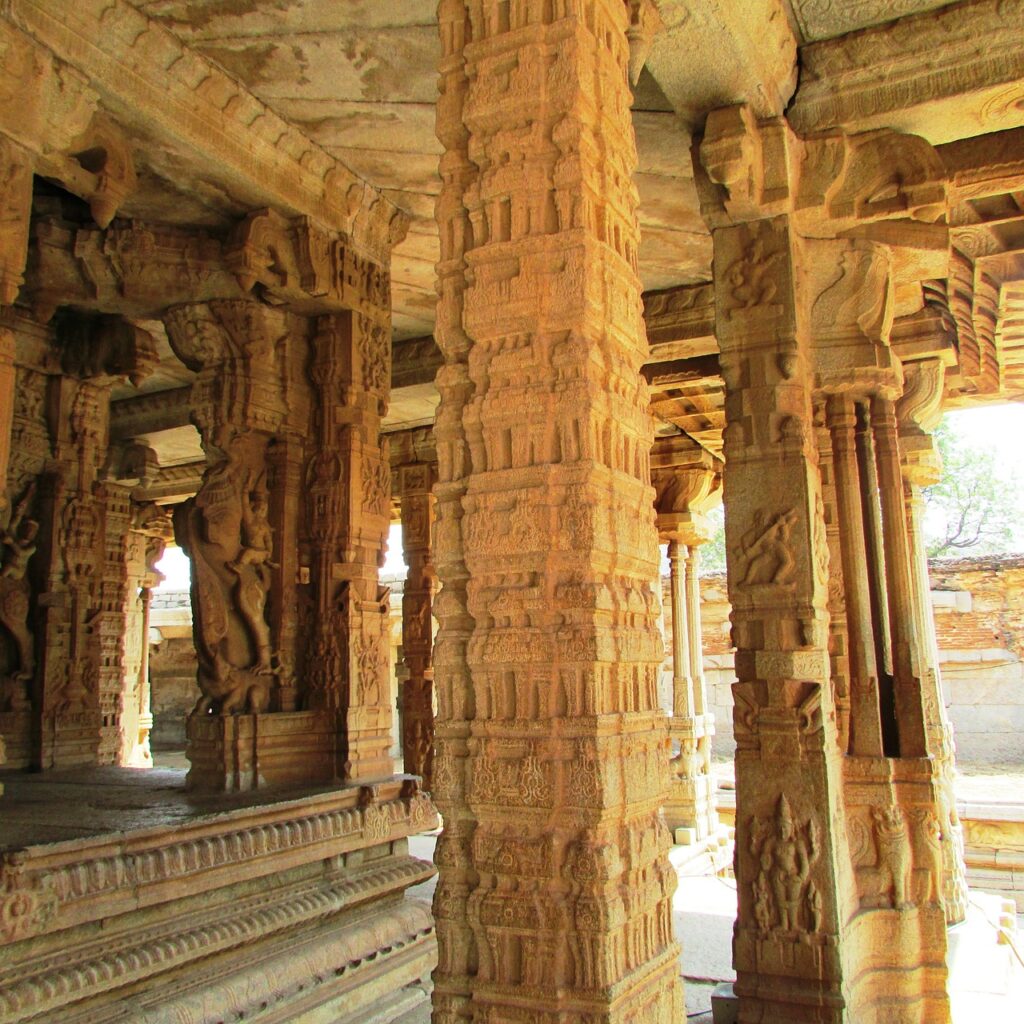 Image Musical pillars in Virupaksha Temple