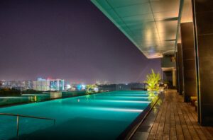 Pool view from Trident Hyderabad 